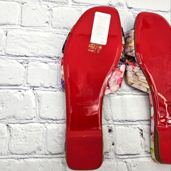 Christian Louboutin Vibrant Sexy Floral Women's Nicol Sandals SIZE 9.5 NWT - Picture 11 of 12
